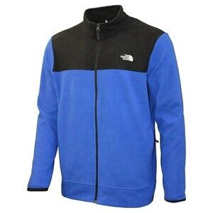 The North Face XL Fleece Jacket Anchor Full Zip Blue Circular Design Men's NWT